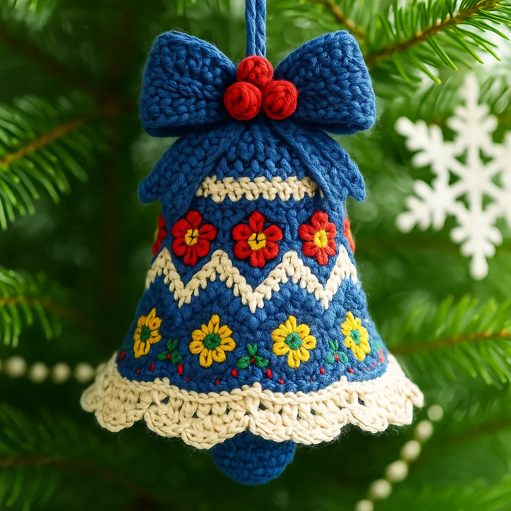 Handmade Christmas Magic 🎄 – DIY Crochet Bell Ornament Kit (Perfect Gift for Holiday Season)