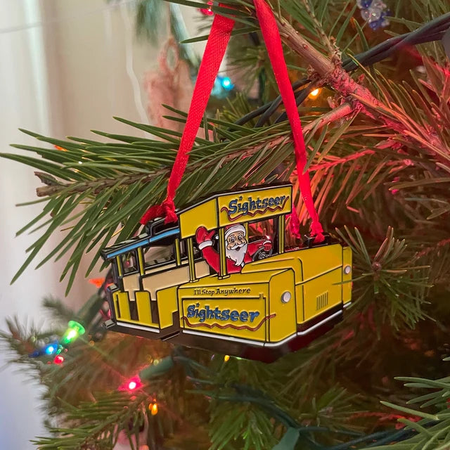 Santa Riding The Great White! - Wildwood Ornament