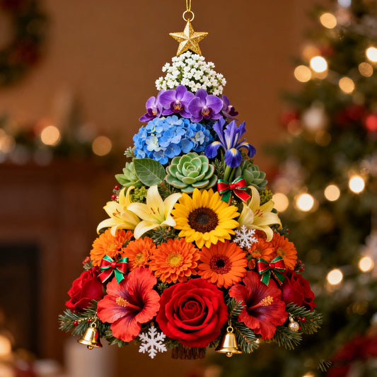 🌸 Flower Stacked Christmas Ornament