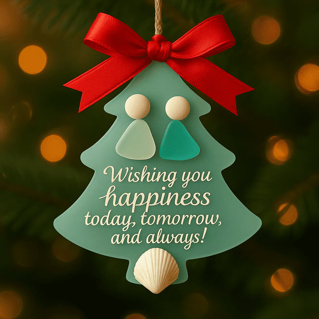 Sea Glass Christmas Tree Friendship Ornament