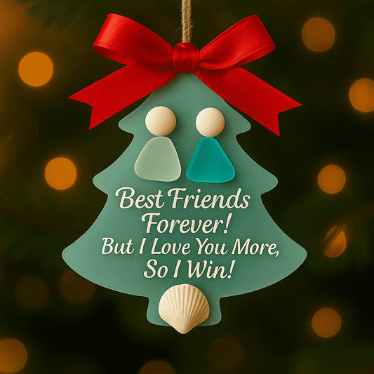 Sea Glass Christmas Tree Friendship Ornament