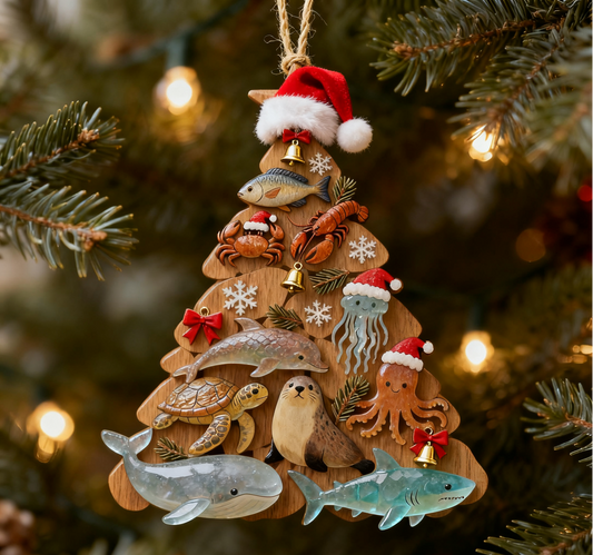 🌊 Ocean Friends Christmas Tree Ornament