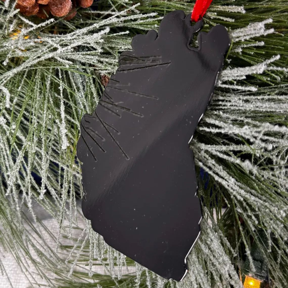 Santa Riding The Great White! - Wildwood Ornament